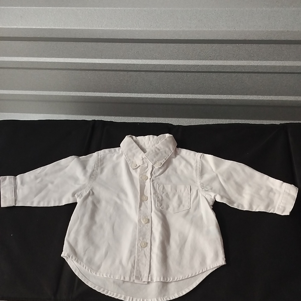 The children's place boys white long sleeve dress shirt